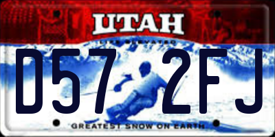 UT license plate D572FJ
