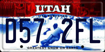 UT license plate D572FL
