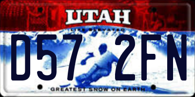 UT license plate D572FN