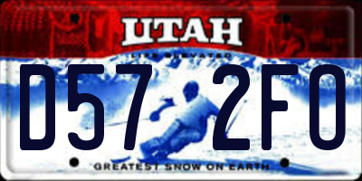 UT license plate D572FO