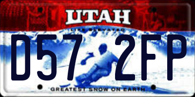 UT license plate D572FP