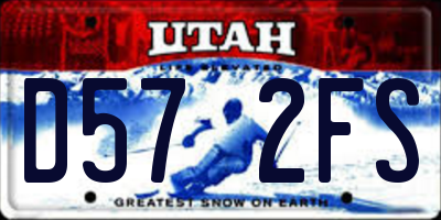 UT license plate D572FS