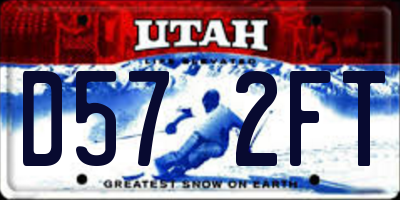UT license plate D572FT