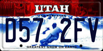 UT license plate D572FV