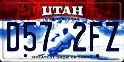 UT license plate D572FZ