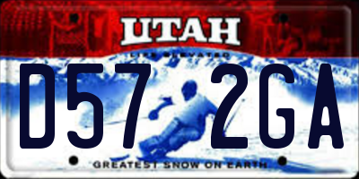 UT license plate D572GA