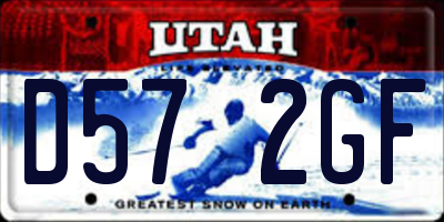 UT license plate D572GF