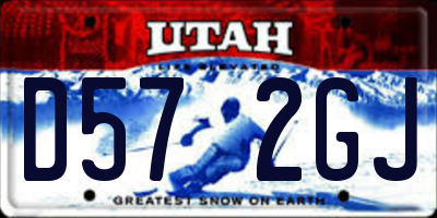 UT license plate D572GJ