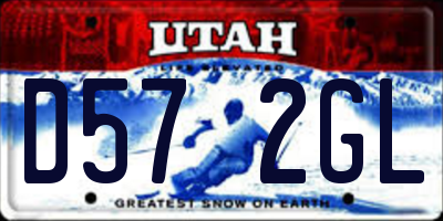 UT license plate D572GL