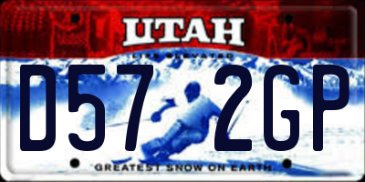 UT license plate D572GP