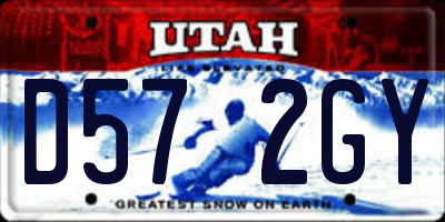 UT license plate D572GY
