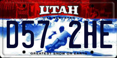 UT license plate D572HE