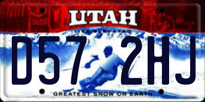 UT license plate D572HJ