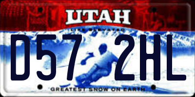 UT license plate D572HL