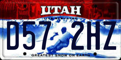 UT license plate D572HZ