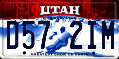 UT license plate D572IM
