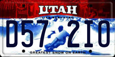 UT license plate D572IO