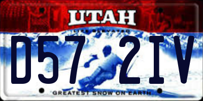UT license plate D572IV