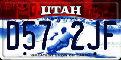 UT license plate D572JF