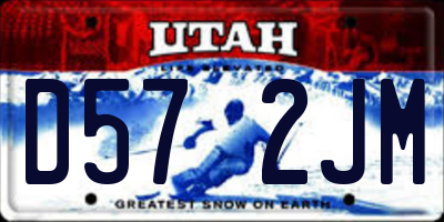 UT license plate D572JM