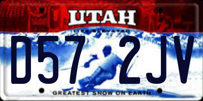 UT license plate D572JV