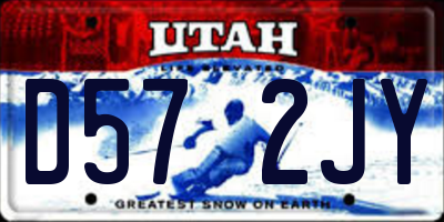 UT license plate D572JY
