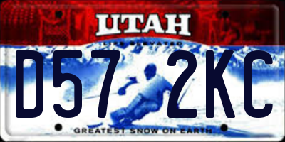UT license plate D572KC