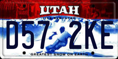 UT license plate D572KE