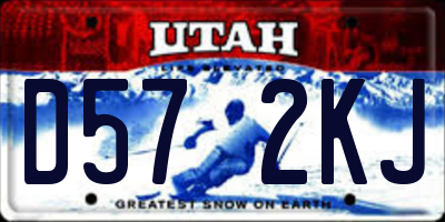 UT license plate D572KJ