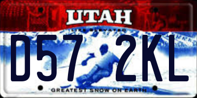 UT license plate D572KL