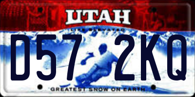 UT license plate D572KQ