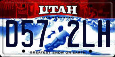 UT license plate D572LH