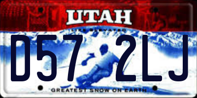 UT license plate D572LJ