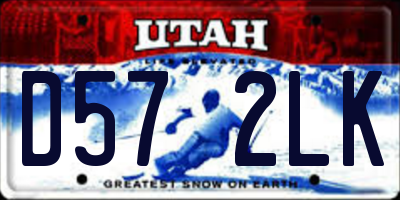 UT license plate D572LK