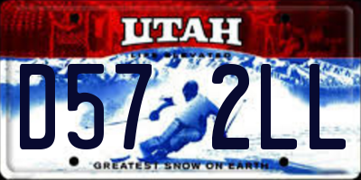 UT license plate D572LL