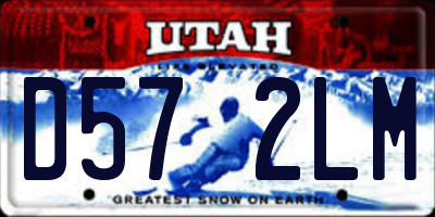 UT license plate D572LM