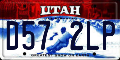 UT license plate D572LP
