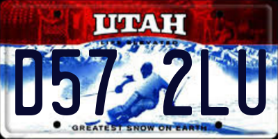UT license plate D572LU