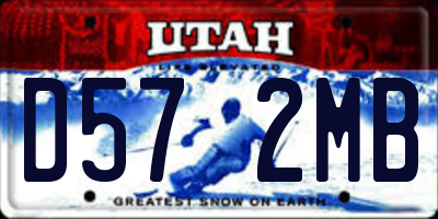 UT license plate D572MB