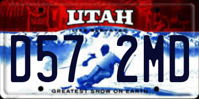 UT license plate D572MD