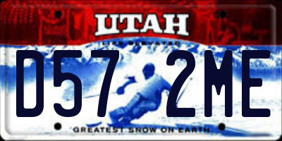 UT license plate D572ME