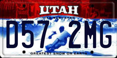 UT license plate D572MG