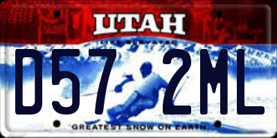 UT license plate D572ML