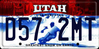 UT license plate D572MT