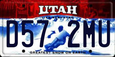 UT license plate D572MU