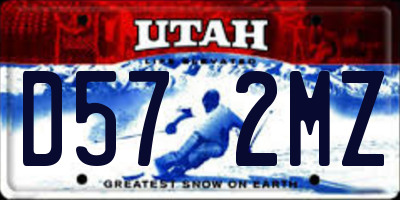 UT license plate D572MZ