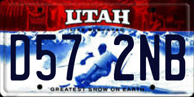 UT license plate D572NB