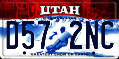 UT license plate D572NC