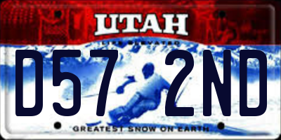 UT license plate D572ND