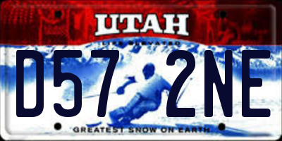 UT license plate D572NE